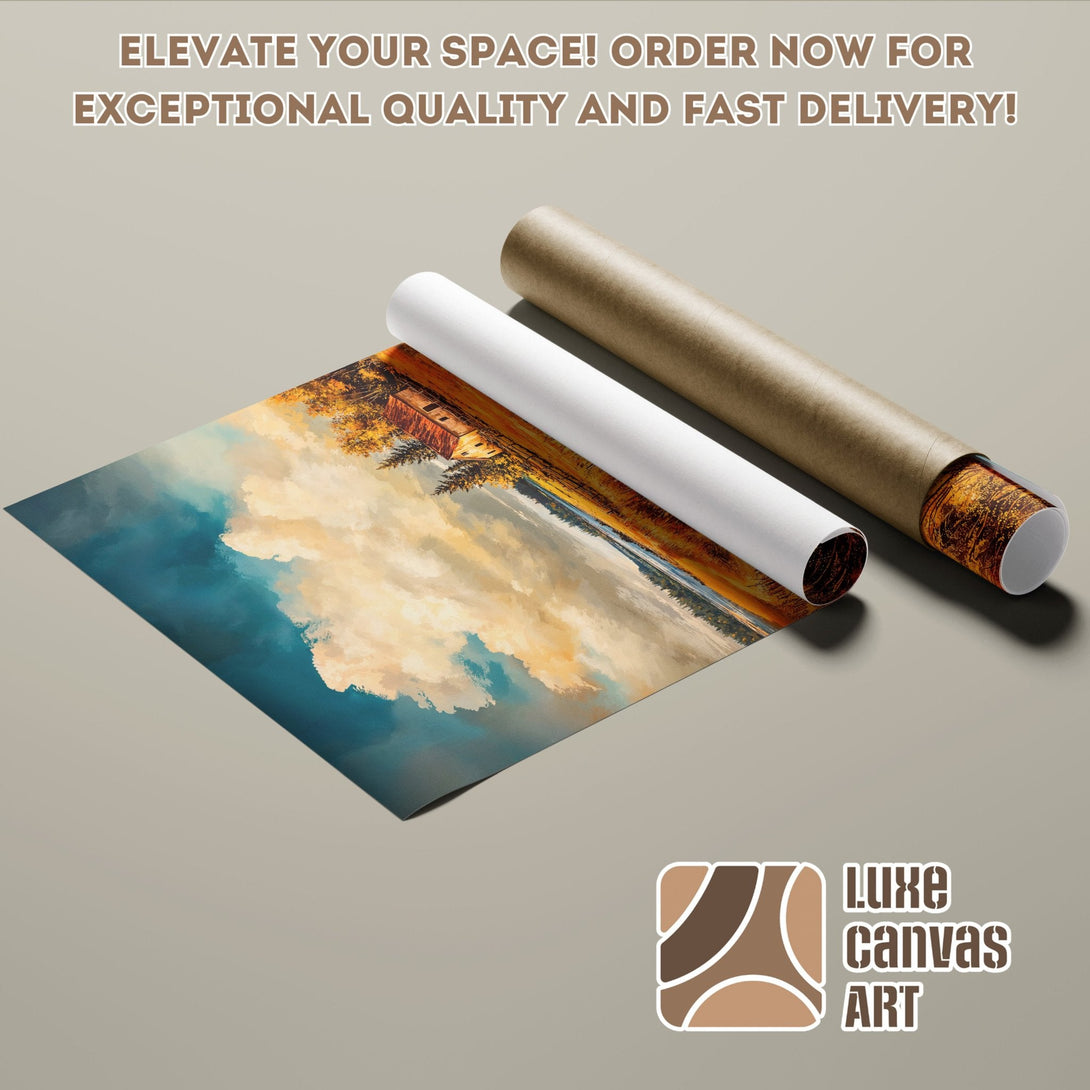 Landscape Poster Roll with warm color palette, perfect for your home decor.