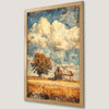 Autumn Barn Scene Art Poster - Rustic Countryside Decor