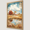 Autumn Barn Scene Art Poster - Rustic Farmhouse Decor