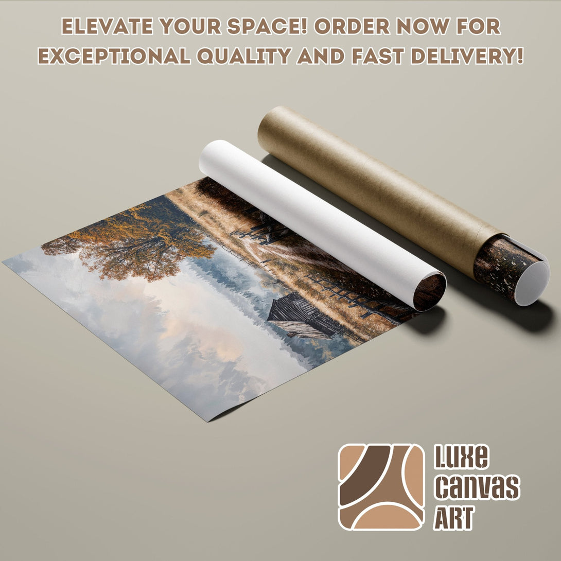 Poster Roll featuring a landscape scene with warm tones. Elevate your space with this beautiful art!