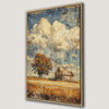 Autumn Barn Scene Framed Canvas Print Landscape Art