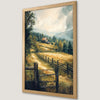 Autumn Cabin Landscape Art Poster - Rustic Wall Decor