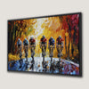 Autumn Cycling Race Canvas Print Vibrant Wall Art