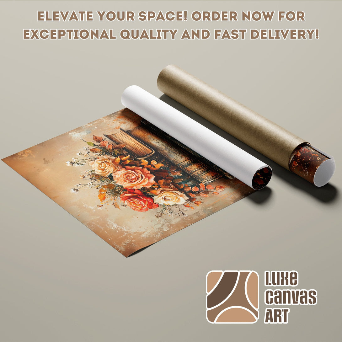 Poster Roll featuring a floral still life in warm, earthy tones. Elevate your space with art!