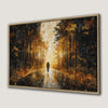 Autumn Forest Bicyclist Canvas Print Wall Art Decor