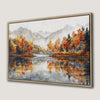 Autumn Forest Landscape Canvas Print with Misty Mountains