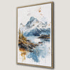 Autumn Lake with Snowy Mountains Canvas Print