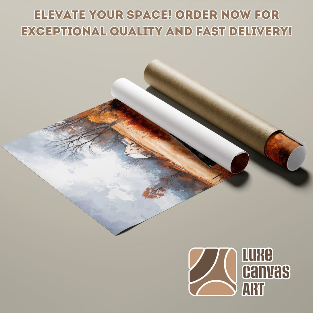 Landscape Poster Roll with warm color palette, perfect for home decor. Order today!
