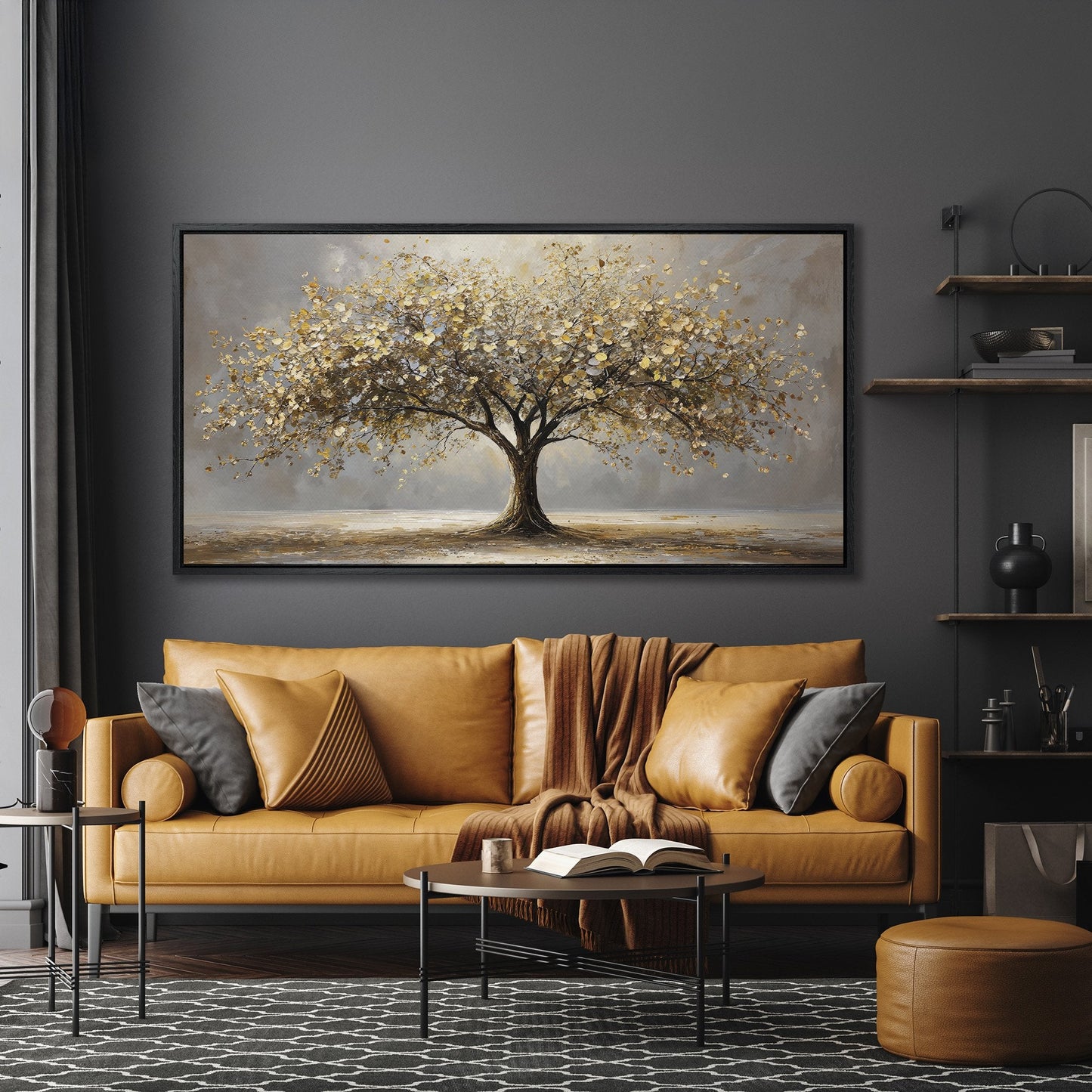 Autumn Landscape Tree of Life Canvas Print