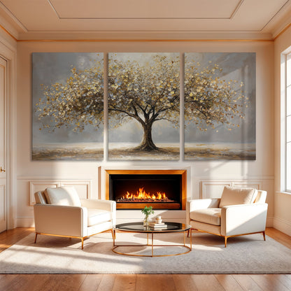Autumn Landscape Tree of Life Canvas Print