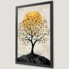 Autumn Leaves Black Tree Art Poster - Elegant Wall Decor