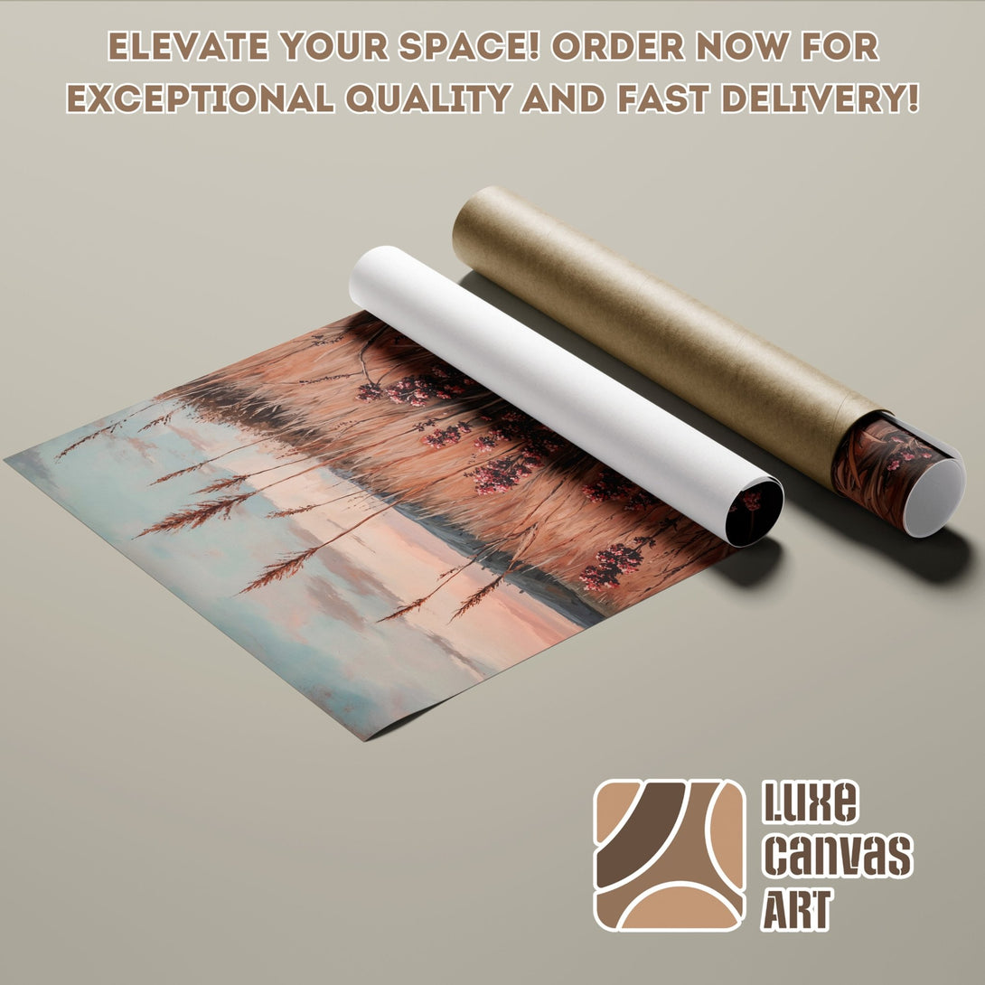 Poster Roll featuring a landscape painting in warm, earthy tones. Perfect wall art for your home! Order now!
