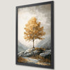 Autumn Mountain Art Poster - Golden Fall Tree Print for Home