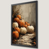 Autumn Pumpkin Stack Art Poster for Fall Decor