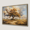 Autumn Tree in Country Landscape Framed Canvas Print