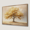 Autumn Tree in Field Canvas Print with Yellow Leaves