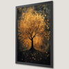 Autumn Tree with Fallen Leaves Art Poster - Seasonal Wall Decor