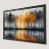 Autumn Trees Reflection Art Poster - Serene Forest Decor