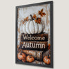 Autumn White Pumpkin Art Poster for Thanksgiving Decor