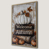 Autumn White Pumpkin Thanksgiving Canvas Print Wall Art