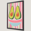 Avocado Abstract Art Poster - Pink and Green Kitchen Decor