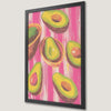 Avocado Art Poster on Pink: Retro Kitchen Decor