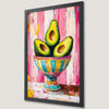 Avocado Pink Art Poster for Kitchen and Dining | Vibrant Fruit Decor