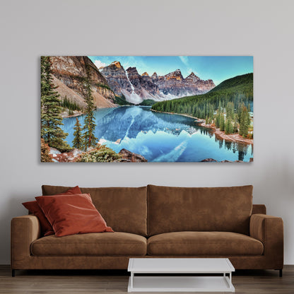 Banff Mountain Lake Landscape Canvas Print Decor