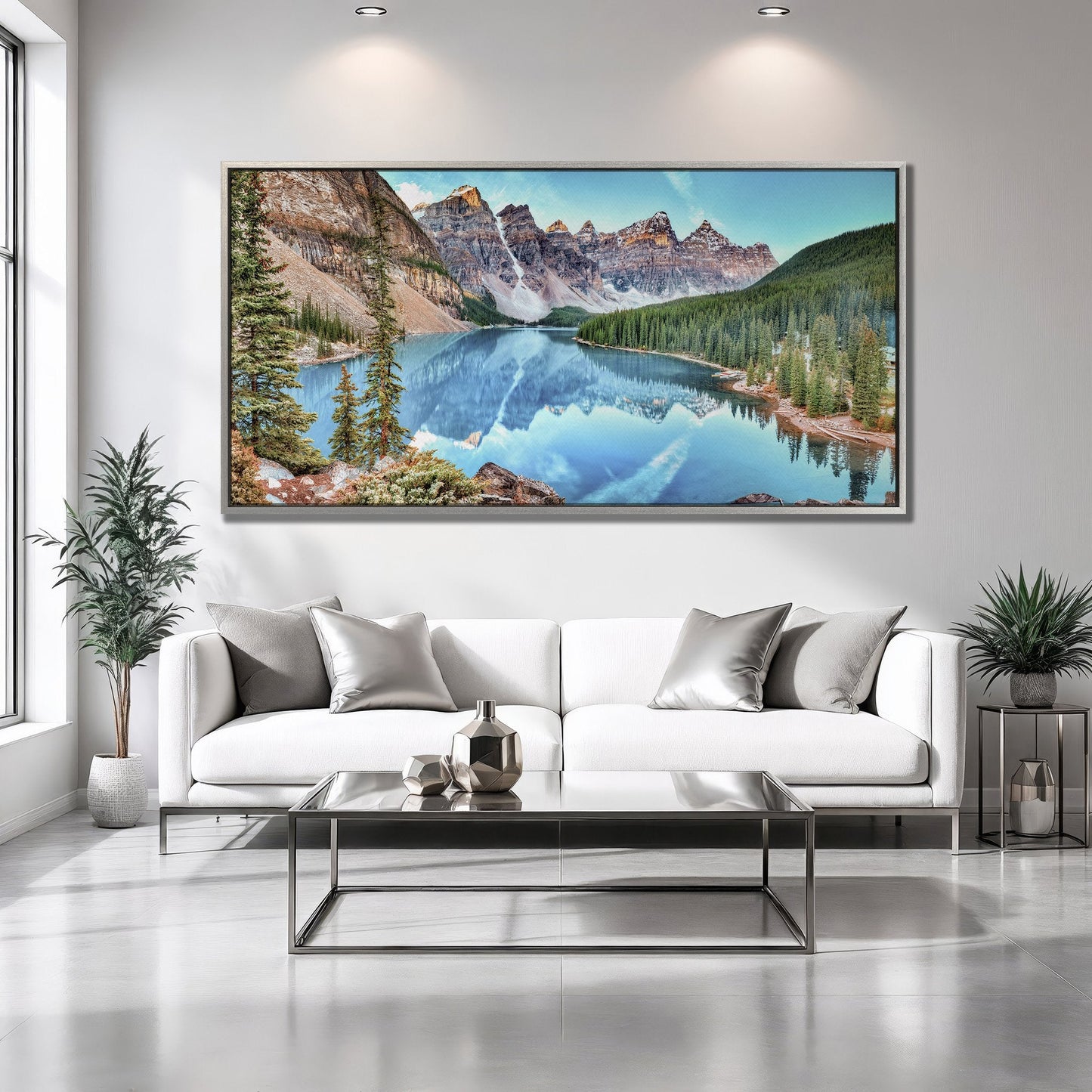 Banff Mountain Lake Landscape Canvas Print Decor