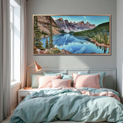 Banff Mountain Lake Landscape Canvas Print Decor