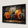 Barbell Painting Canvas Print Motivational Gym Wall Art
