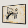 Basketball Hoop and Ball Canvas Print for Boys Room