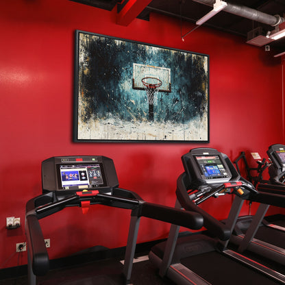 Basketball Hoop Motivational Canvas Print Sports Wall Art