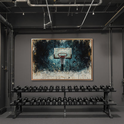 Basketball Hoop Motivational Canvas Print Sports Wall Art