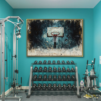 Basketball Hoop Motivational Canvas Print Sports Wall Art