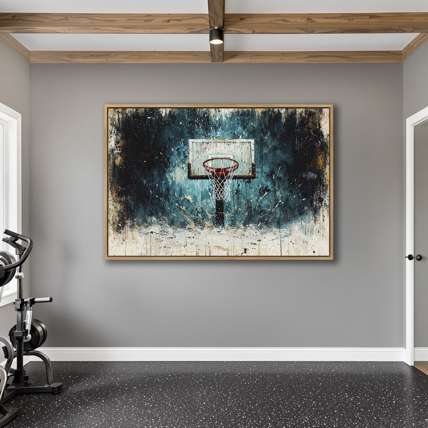 Basketball Hoop Motivational Canvas Print Sports Wall Art