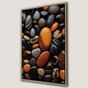Beach Rocks Canvas Print for Zen Pebble Wall Art