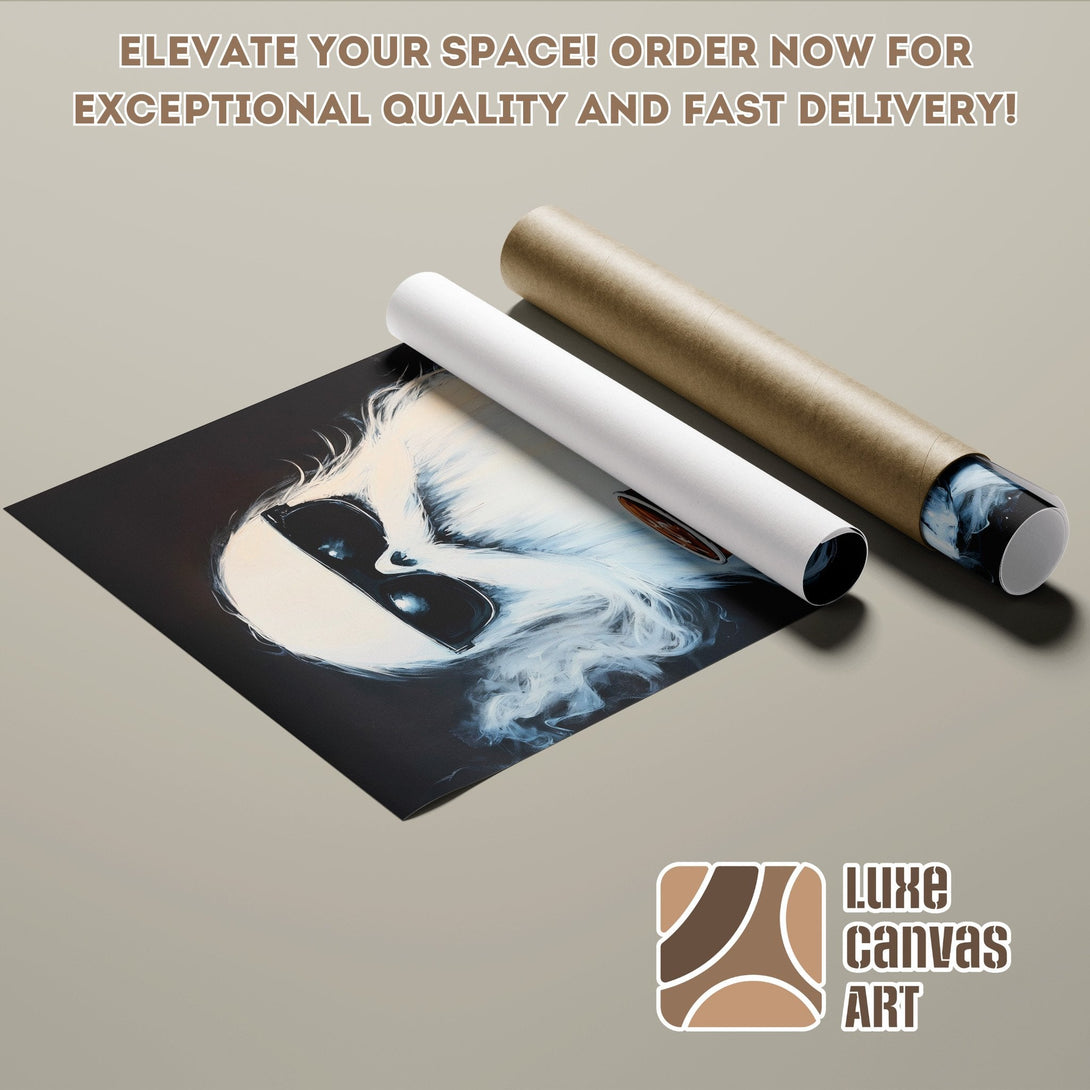 Abstract art Poster Roll in black, white, and neutral tones. Elevate your space!