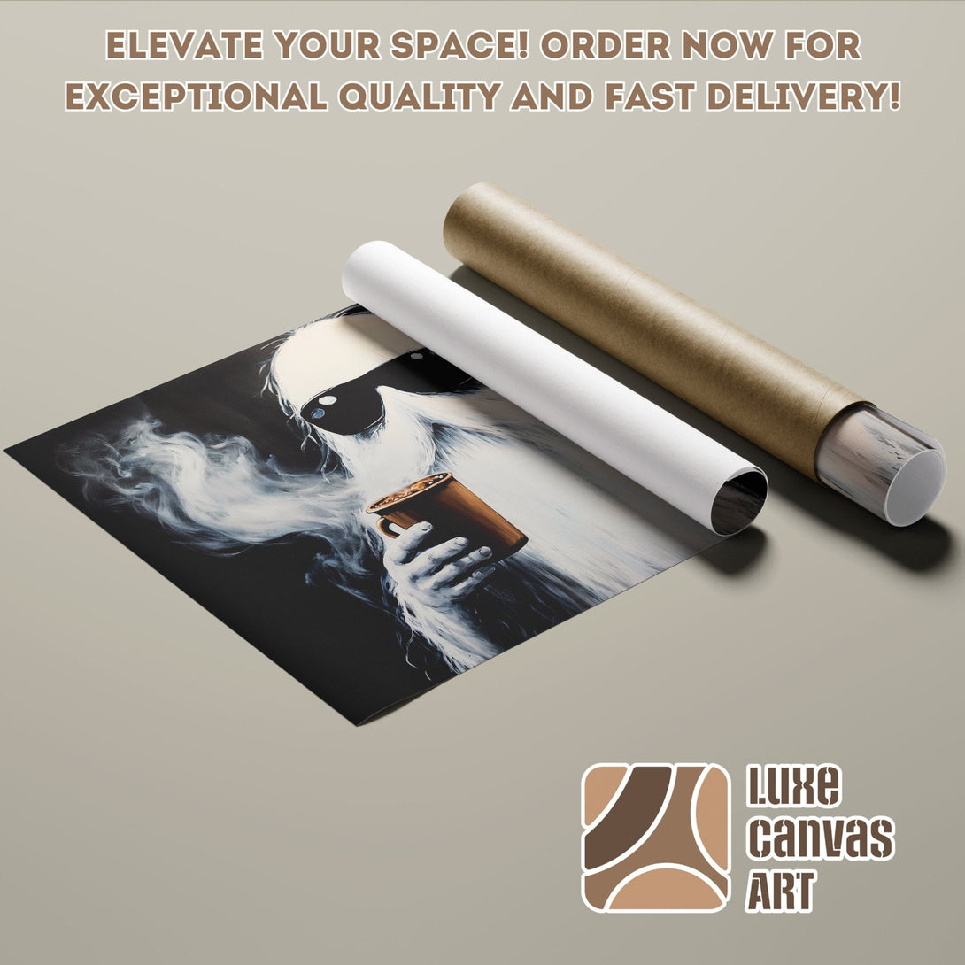 Poster Roll featuring a surreal art print in black, white, and brown tones. Elevate your space!