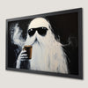 Bearded Ghost with Coffee Art Poster for Halloween