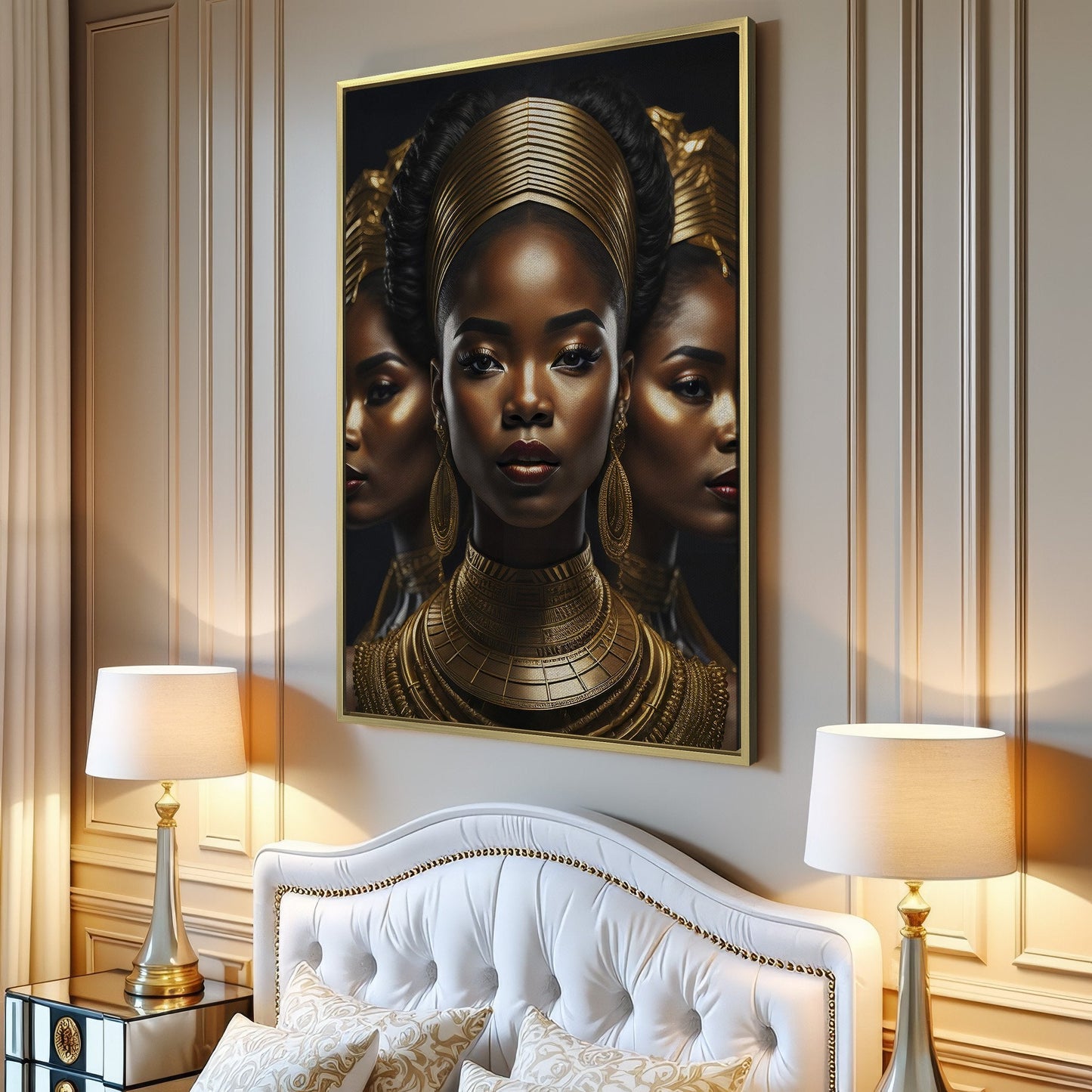 Beautiful African Woman Canvas Print Modern Wall Art