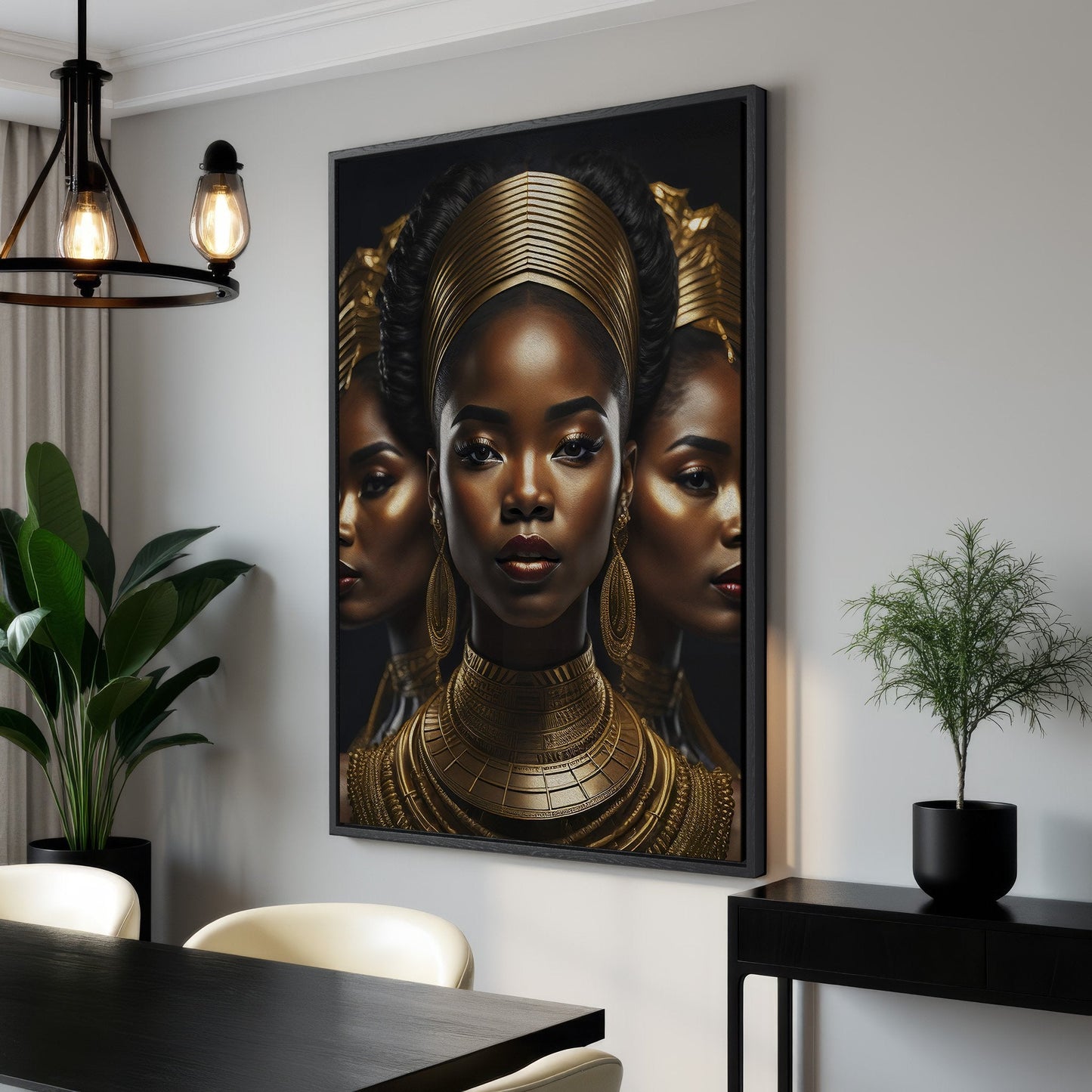 Beautiful African Woman Canvas Print Modern Wall Art