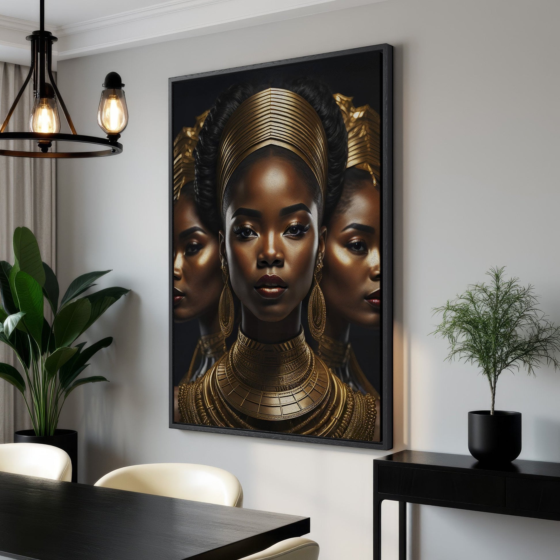 Beautiful African Woman Canvas Print Modern Wall Art