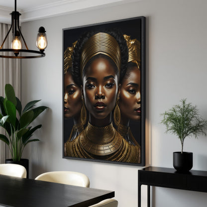 Beautiful African Woman Canvas Print Modern Wall Art
