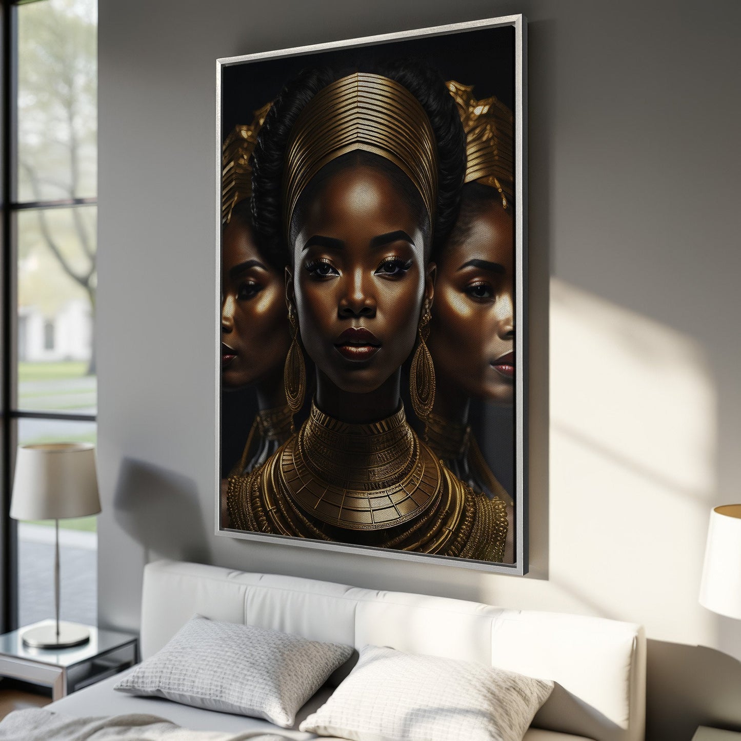 Beautiful African Woman Canvas Print Modern Wall Art