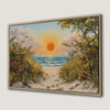 Beautiful Seascape Coastal Canvas Print with Ocean Sunset