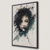 Beautiful Woman Face Expressionist Canvas Print Art
