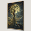 Beautiful Woman Mystic Full Moon Canvas Print Art