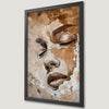 Beige Abstract Face Art Poster for Modern Wall Decor