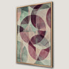 Beige Green and Pink Accents Canvas Print with Geometric Pattern